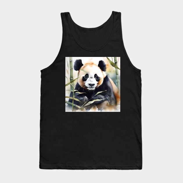 Panda Bear Study Tank Top by Oldetimemercan